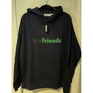 NEW Vee Friends Pullover Hoodie Gary Vee Friends Size Large Navy Blue